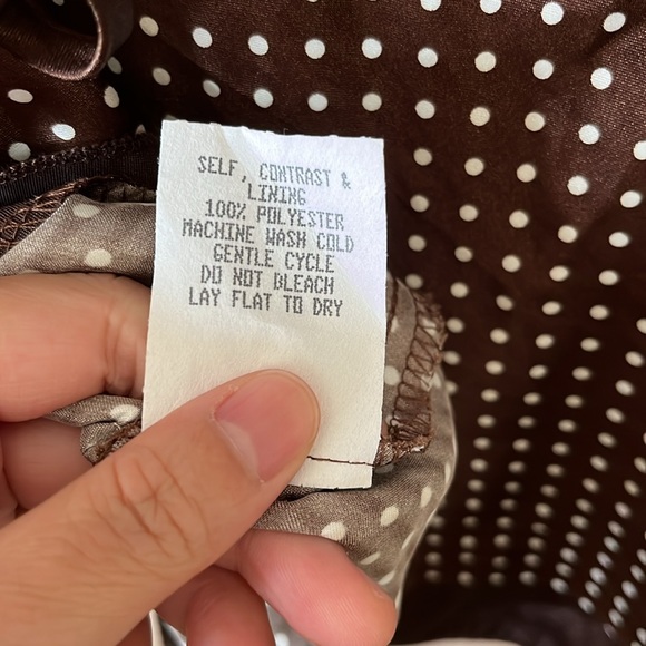 Be Mine Brown Polka Dot Tank M - Picture 10 of 10